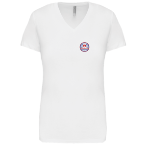 T-shirt Femme col V - modèle Verre
