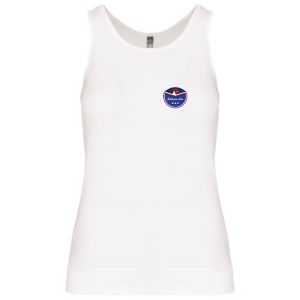 Débardeur femme blanc design coq