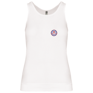 Débardeur femme blanc design verre