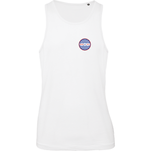 Débardeur homme blanc design vague