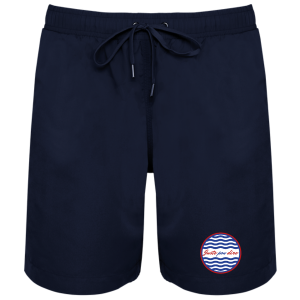 Short de bain deep navy design vague