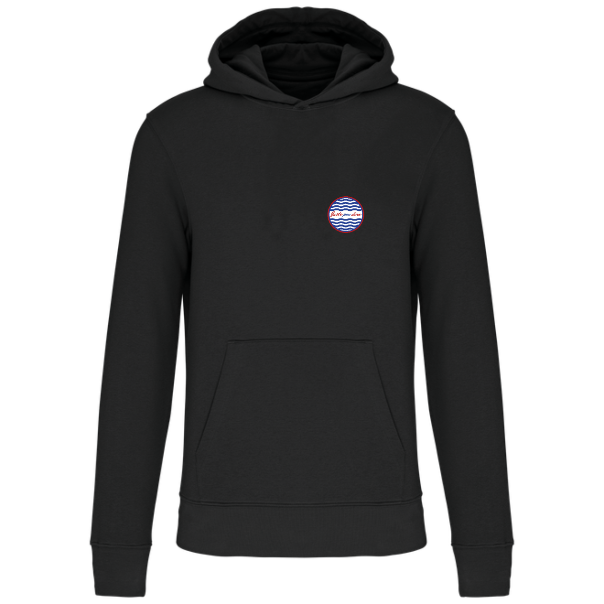 Sweat à capuche enfant - modèle Vague 4 Sweat à capuche enfant noir design vague