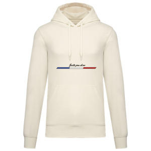 Sweat à capuche homme juste pou dire ivoire design 2
