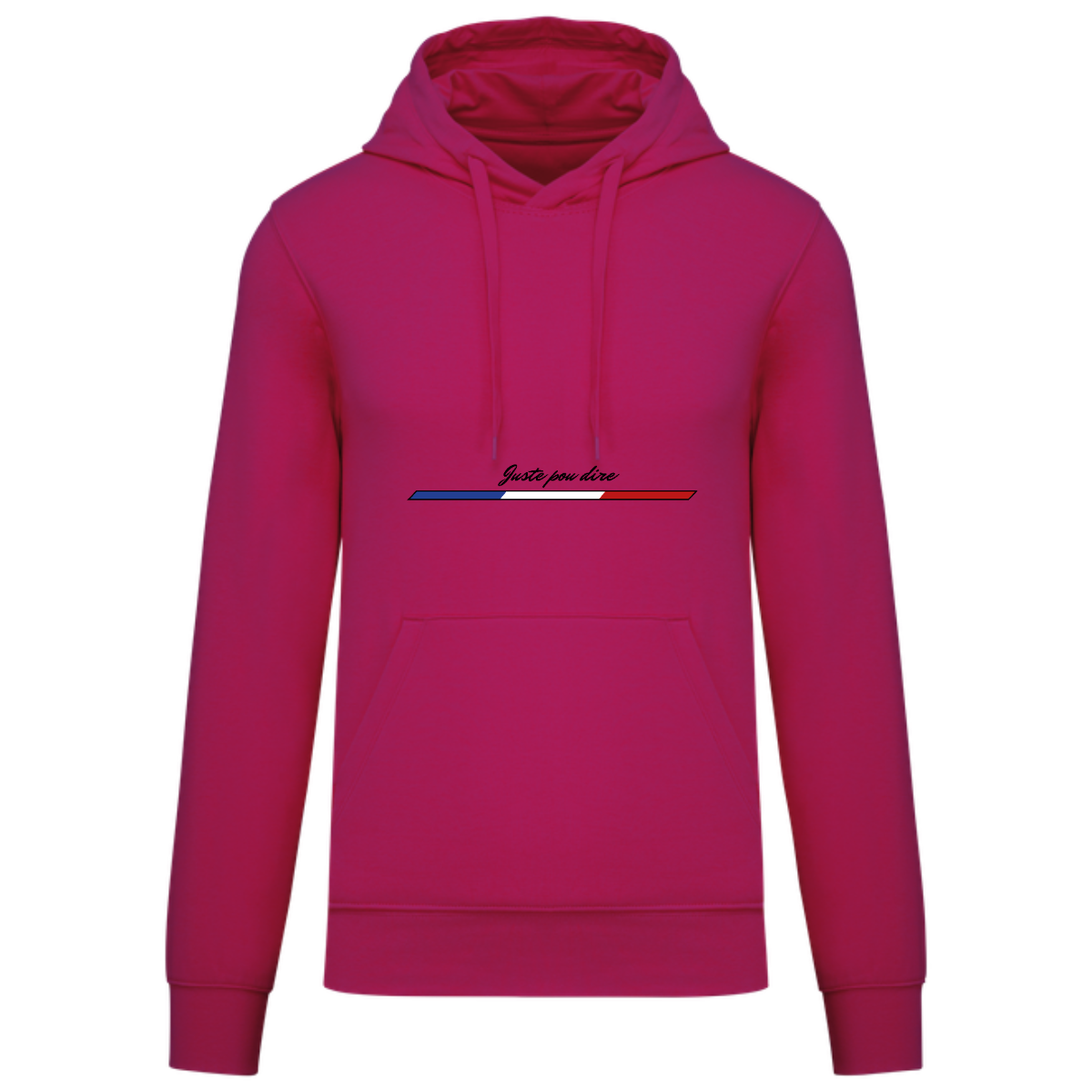 Sweat à capuche Homme - modèle 2 8 Sweat à capuche homme juste pou dire fuschia design 2