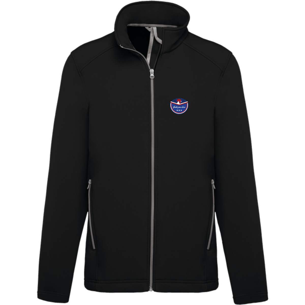 Veste Softshell Homme - modèle Coq 1 Veste softshell homme noir design coq